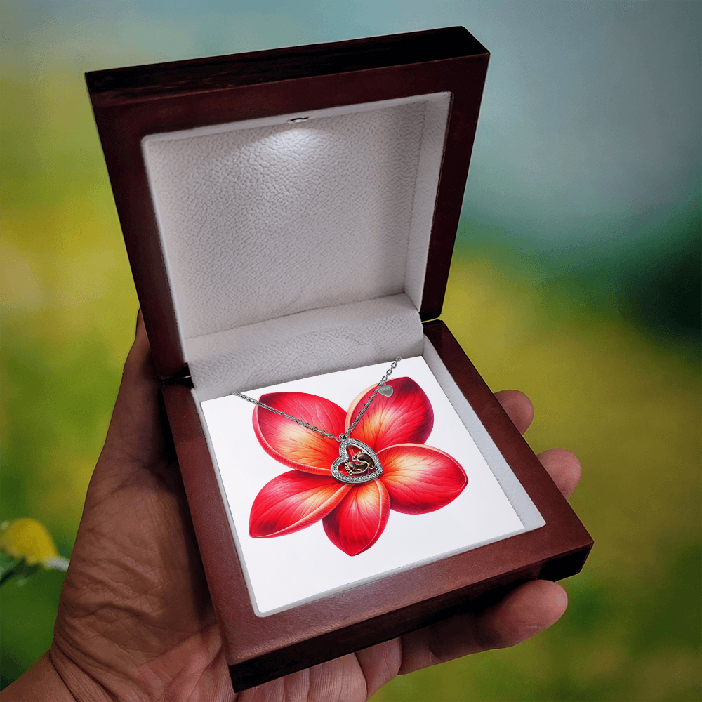 Baby Feet Heart Necklace